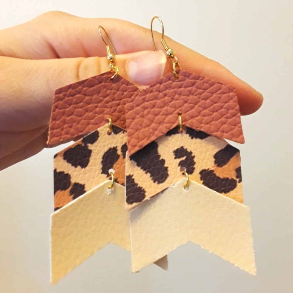 3 tier dangle earrings